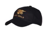 Cappello baseball Navy Seals . Cappello baseball Navy Seals  di colore nero con ricamo oro  . Cappello baseball Navy Seals  taglia unica . 