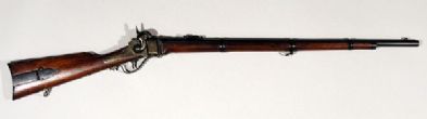 FUCILE SHARPS fu un fucile statunitense di grosso calibro, utilizzato nel XIX secolo. Rinomato per via della elevata precisione sulle grandi distanze, fu utilizzato dai Federali durante la Guerra di Secessione.dimensione cm. 101