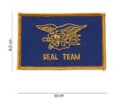 Etichetta ricamata SEAL TEAM . Etichetta ricamata SEAL TEAM dimensione 6,5X10 . Etichetta ricamata SEAL TEAM ricamato in oro .