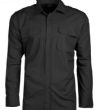 CAMICIA MILITARE con spalline 100% C0t0ne rip-stop di colore nero taglie S M