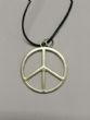 Collana PACE . Collana PACE in stile hippie anni 70 peace in love . Collana PACE gioiello in acciaio diametro cm  3,5