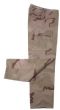 Pantalone BDU 3 color . Pantalone BDU 3 color  2 tasche davanti 2 tasche dietro con pattina 2 tasche sulle gambe con pattina cintura regolabile . Pantalone  BDU 3 color passanti larghi cm.5,5 ginocchia e sedile rinforzati 100% cotone ripstop . taglie S  M