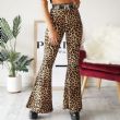 Pantalone a zampa leopardato . Pantalona a zampa leopardato si adatta bene alle forme . Pantalone a zampa leopardato adatto con i tacchi . Taglie S M