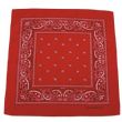 BANDANA 100% Cotone di colore Rosso