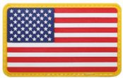 ETICHETTA PVC ..con velcro dietro Bandiera USA , size 8 X 5 cm.