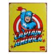 Cartello metallo vintage  CAPTAIN AMERICA .Dimensione : 32X41