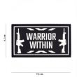 ETICHETTE PVC con velcro dietro WARRIOR WITHIN