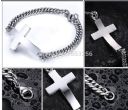 BRACCIALE bracciale con croce Cristiana NOVITA' 2020 in acciaio inossidabile 316L la 