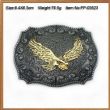 FIBBIA western country per cintura con Aquila Americana in oro e peltro. Made in USA