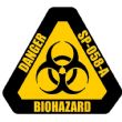 ADESIVO 10.7 CM PERICOLO BIOHAZARD Segno Segnale di avvertimento personalit Autoadesivo Auto Riflettente Made in USA