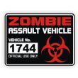 ADESIVO ..15x11.2 cm Moda ZOMBIE Assault Licenza Del Veicolo Retr-riflettente Adesivi Per Auto Moto Decalcomanie Made in USA