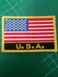 Etichetta FLAG U.S.A. Etichetta FLAG U.S.A. ricamata . Etichetta FLAG U.S.A. adesiva termosaldabile originale U.S.A. dimensione 8x5