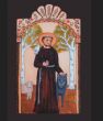 Icona sacra MADE IN NEW MEXICO. Icona sacra dipinta a mano. Icona sacra su pannello in legno naturale. DIMENSIONE 25x15