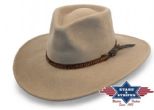 Cappello western Mod. Rancher. Cappello western Mod.Rancher in feltro di lana 100%. Cappello western Mod. Racher con fascia in pelle. Taglia M  