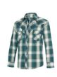 Camicia JEFF BLU . Camicia JEFF BLU western a quadri con ricami . Camicia JEFF BLU tasche sul petto polsini regolabili e automatici. taglie M  L  XL