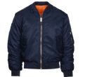 Giubbino BOMBER  MA-1 . Giubbino BOMBER MA-1 di colore blu taglia XL unisex . Giubbino BOMBER MA-1 detto anche giacca da volo dei piloti degli Stati Uniti Americani . 