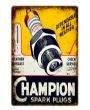 Cartello metallo vintage CHAMPION . Cartello metallo vintage CHAMPION decorativo . Cartello metallo vintage 20x30 .