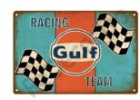 Cartello metallo vintage GULF . Cartello metallo vintage GULF decorativo . Cartello metallo vintage GULF 20x30