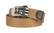 Cintura D-DAY 1944 . Cintura D-DAY 1944 presenta il logo del D-DAY 1944 . Cintura D-DAY 1944 sbarchi aerei del 6 Giugno 1944 fibbia scorrevole in metallo .