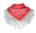 	Bandana rossa FRANGIA STRASS . Bandana rossa FRANGIA STRASS accessorio per chi ama il west . Bandana rossa FRANGIA STRASS riceverai tanti complimenti dai tuoi amici .